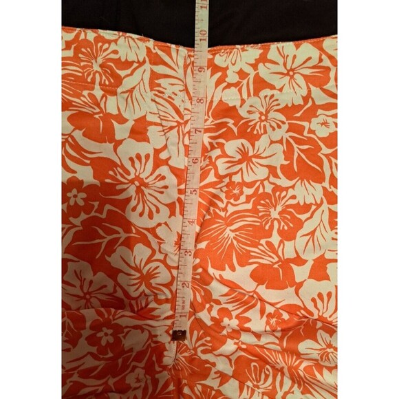 Palm Island Tropical Palm & Flower Printed Women's Floral Pink Shorts Size 8 - Picture 7 of 12